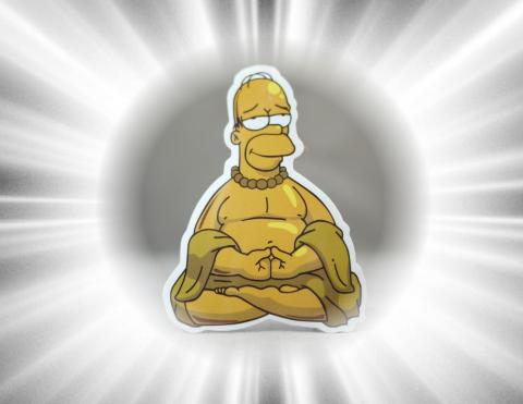 golden homer simpson buddha